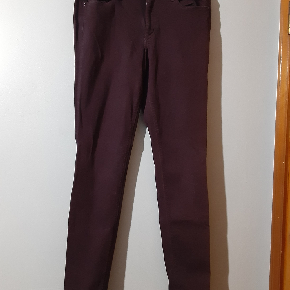 Black Orchid Women's Jude Mid Rise Super Skinny  Deep Purple Jeans Size 29